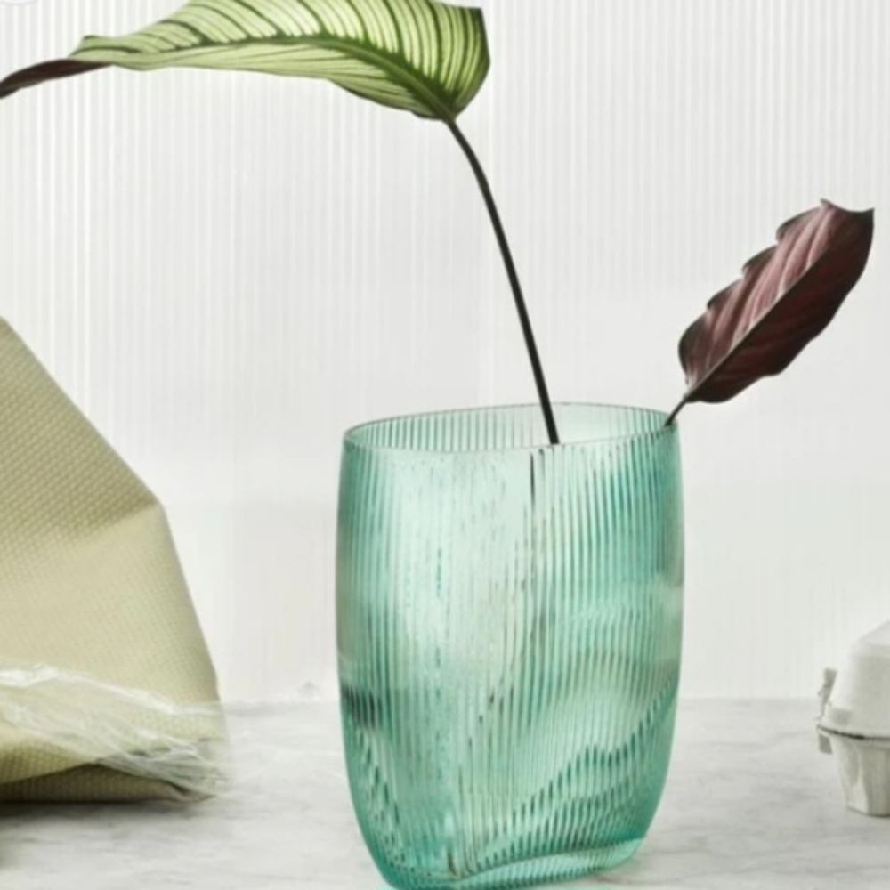 Norman Copenhagen Tide Glass Vase Danish Scandinavian Minimalist NEW